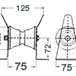 Musone di prua inox 89 mm