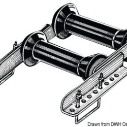 Rullo basculante posteriore 60 mm doppio