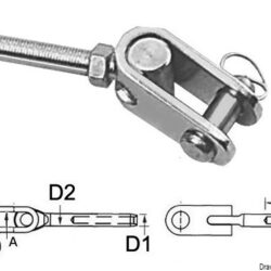 Termin. inox forc.snod. Ø 12mm
