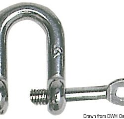Grillo inox a U asse imperdibile 4 mm 1 CF(10 PZ)