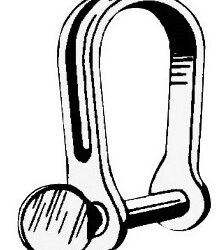 Grillo inox stampato lungo mm6 1 CF(10 PZ)