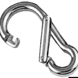 Moschettone inox apertura asimmetrica 80 mm