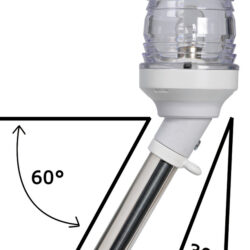Asta 360° led 60 cm fanale bianco in asse