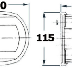 Fanale Maxi 20 inox bianco 135° 24V