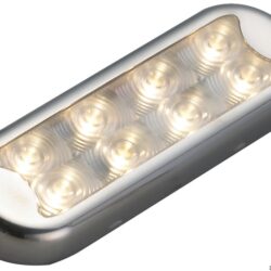 Plafoniera Bimini inox compatta a 8 LED