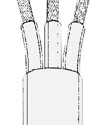 Cavo tripolare grigio 1,5 mm²