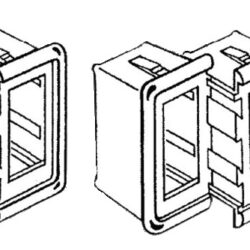 Cornice plastica centrale nera