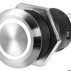 Interruttore FLAT inox (ON)-OFF 24 V blu