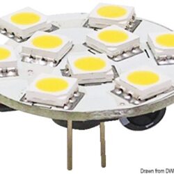 Lampadina LED SMD G4 12/24 V attacco posteriore