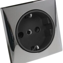 Presa AC 220 V tipo Schuko cromata