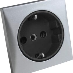 Presa AC 220 V tipo Schuko satinata