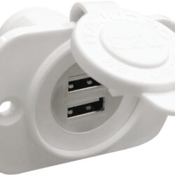 Presa incasso doppia USB bianca