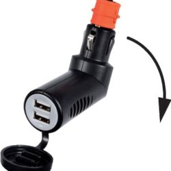 Adattatore presa corrente snodato con doppia USB