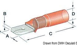 Faston stagni maschio 1 CF(100 PZ)