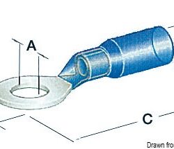 Occhioli stagni foro 4,3 mm blu 1 CF(100 PZ)