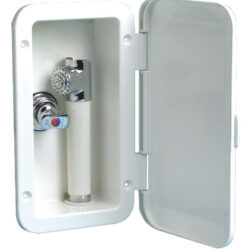Box doccia con miscelatore tubo PVC 4 m a parete