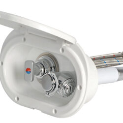 Box doccia bianco tubo PVC 4 m uscita posteriore