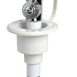 Doccetta Mizar bianca tubo PVC 2,5 m in piano