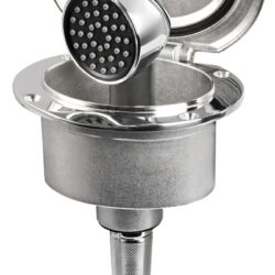 Box Elissa inox con doccia tubo PVC 4 m