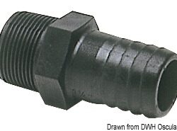 Portagomma nylon maschio 1"