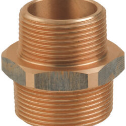Niples doppio ridotto in bronzo M-M 1/2" x 3/8"