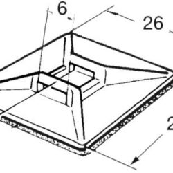 Basetta nylon autoadesiva 1 CF(100 PZ)