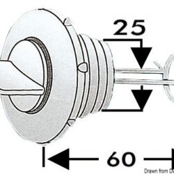 Tappo scarico nylon 25 mm 1 CF(10 PZ)
