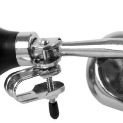 Tromba a pera ottone cromato curva