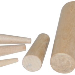 Serie di 10 coni in legno 8-38 mm