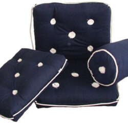 Cuscino con schienale blu