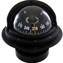 Bussola Riviera 4" con coperchio nera/nera rosa frontale