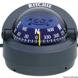 Bussola Ritchie Explorer 2"3/4 esterna grigia/blu