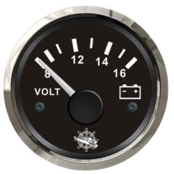 Voltmetro 8/16 V nero/lucida