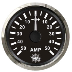 Amperometro con shunt 50 A nero/lucida