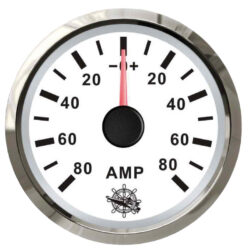 Amperometro con shunt 80 A bianco/lucida