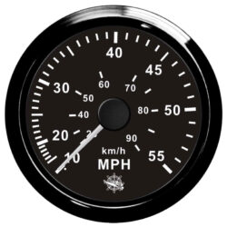 Spidometro Pitot 0-55 MPH nero/nera