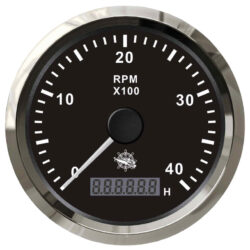 Contagiri 0-4000 RPM nero/lucida