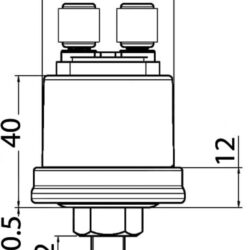 Bulbo olio doppio 10 bar 1/8"-27NPT poli isolati