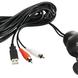 Cavo ausiliare USB-AUX con frontalino stagno
