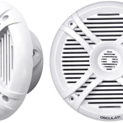 Casse a due vie con LED RGB progr. 5,25'' bianche