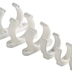 Clip bianca plastica pesante 35 mm 1 CF(10 PZ)