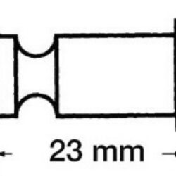 Scalmo plastica/ottone 12 x 23 mm