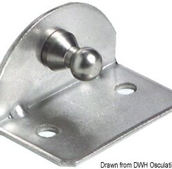 Piastrina 90° compact sfera 10 mm interno