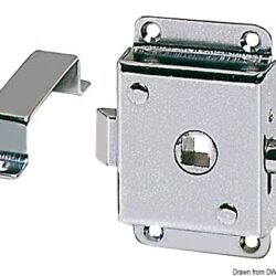 Serratura per WC ottone cromato 70x45 mm