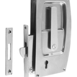 Serratura porte scorrevoli ottone cromato
