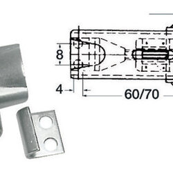 Chiusura a leva regol. 70x25mm