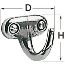 Gancetto inox 25x25 mm
