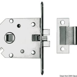 Serratura incasso ottone cromato 60x70 mm