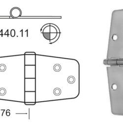 Cerniera inox 152x76 mm