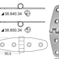 Cerniera inox 101x27 mm